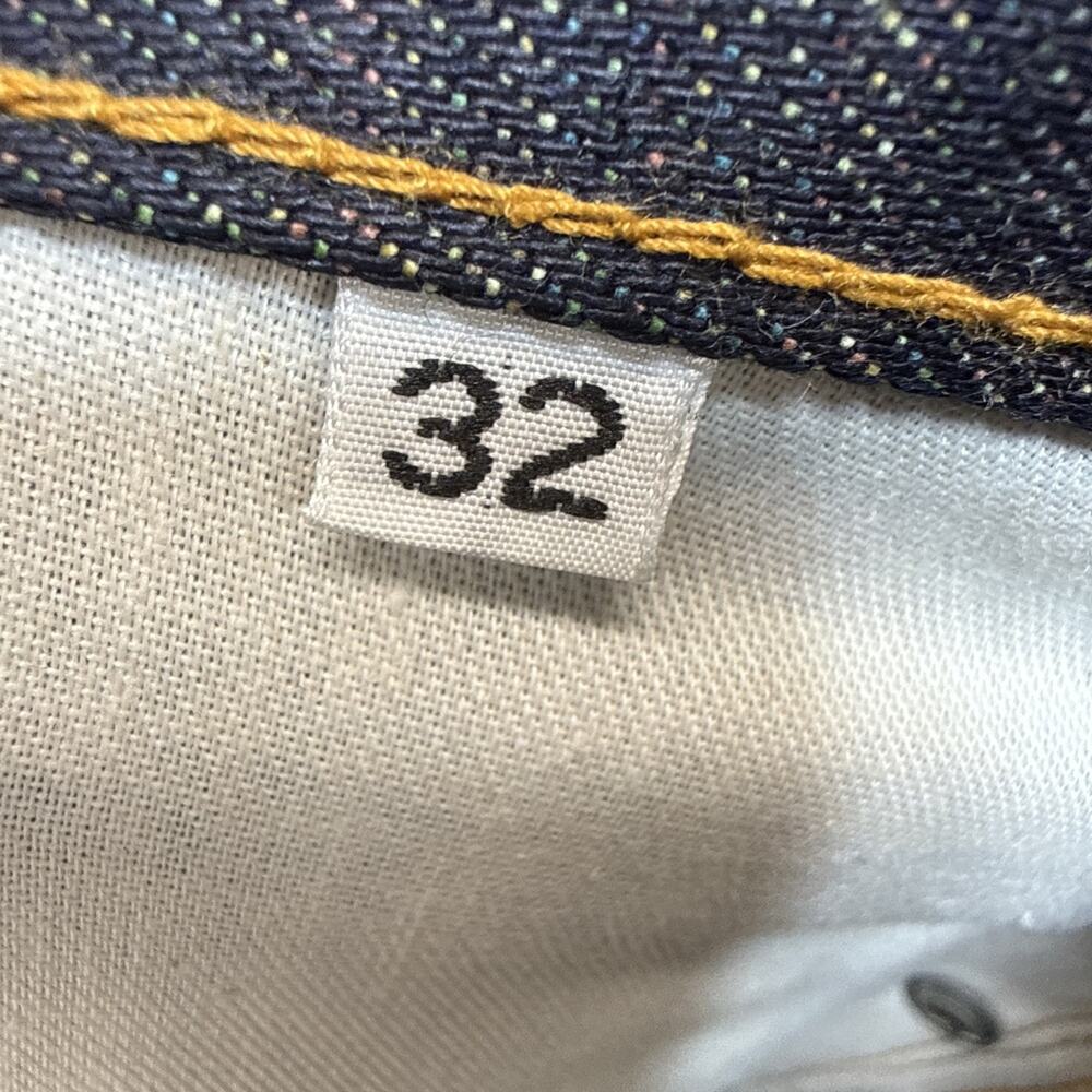 Gustin #541 The Rainbow Selvedge Slim Denim Jeans Size 32 Button Fly Dark Wash - Picture 9 of 9